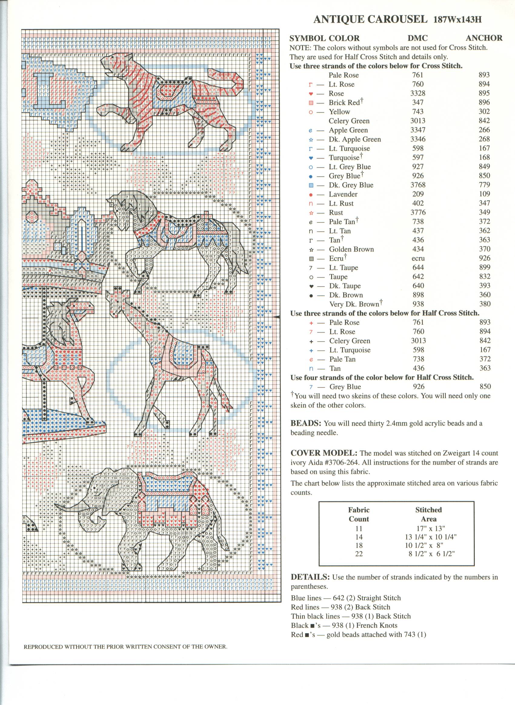 Schema punto croce Antique Carousel 03