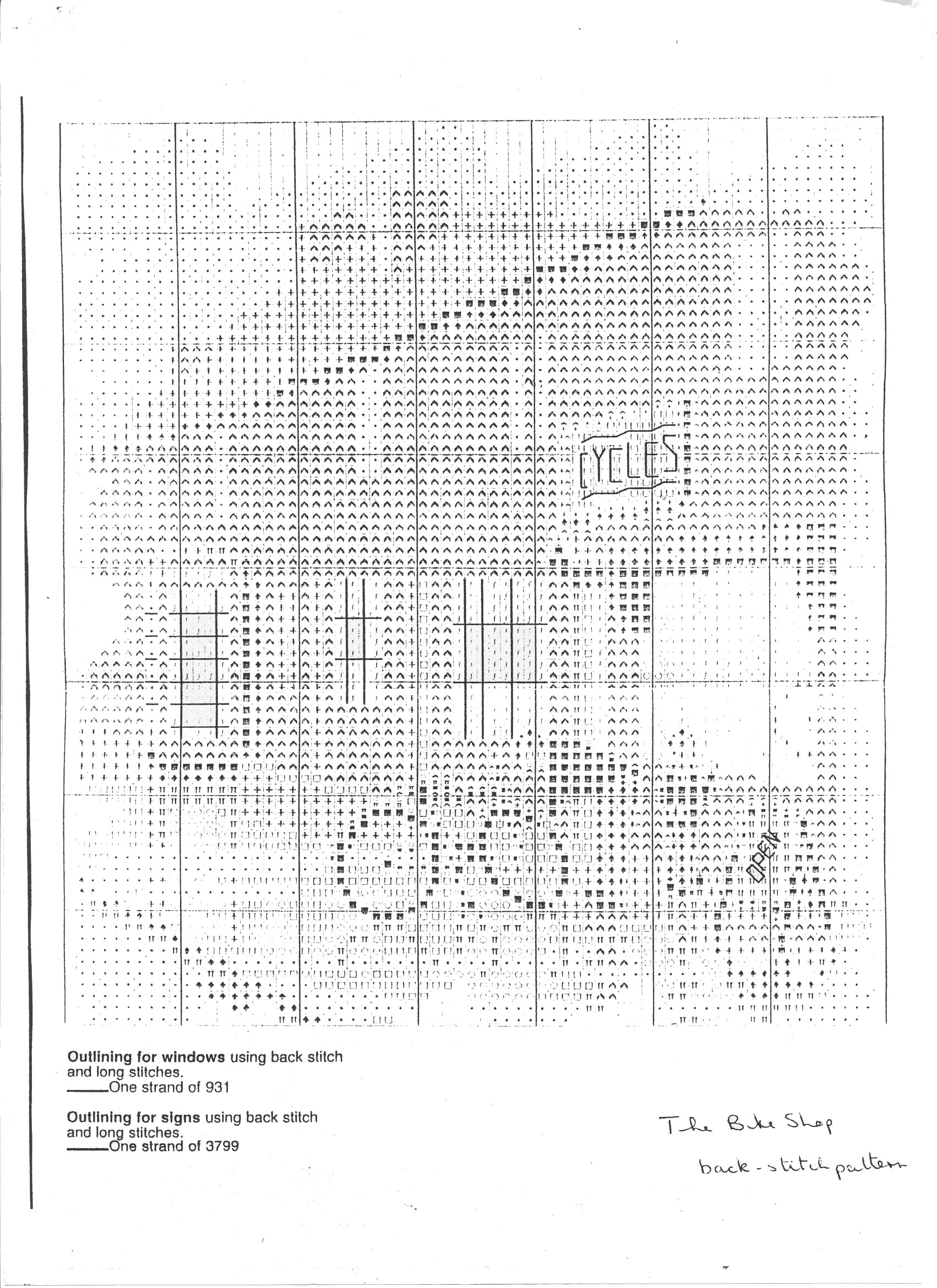 Schema punto croce Bike Shop 03