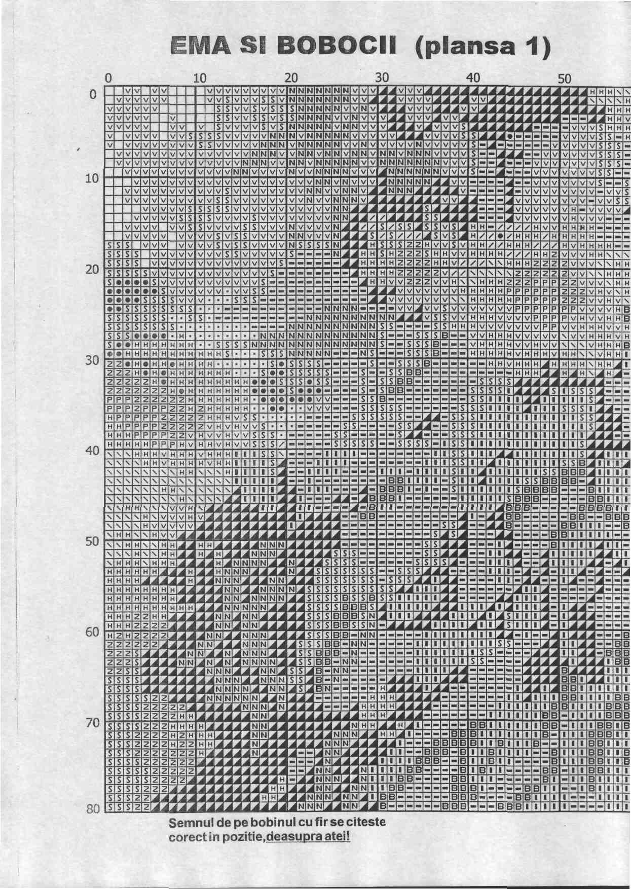 Schema punto croce Bimba E Oche 02