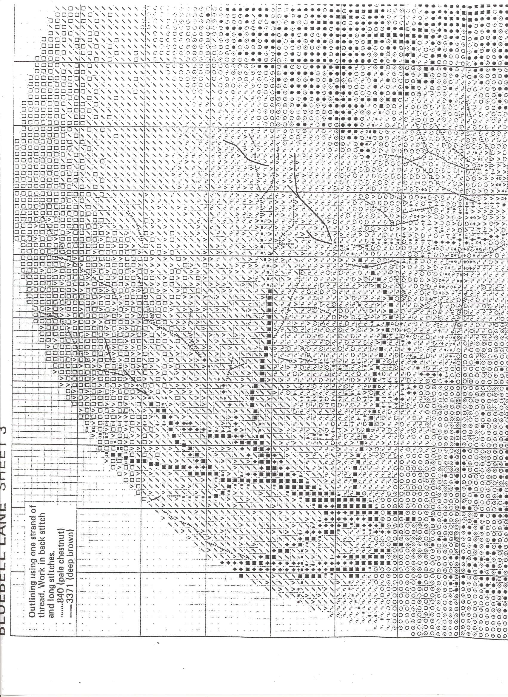 Schema punto croce Bluebell Lane 06