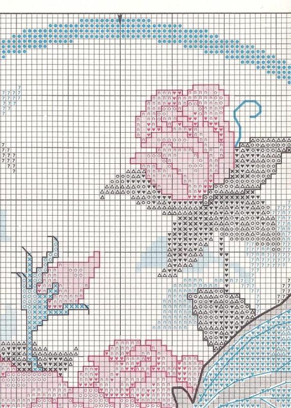 Schema punto croce Butterflies Roses 04