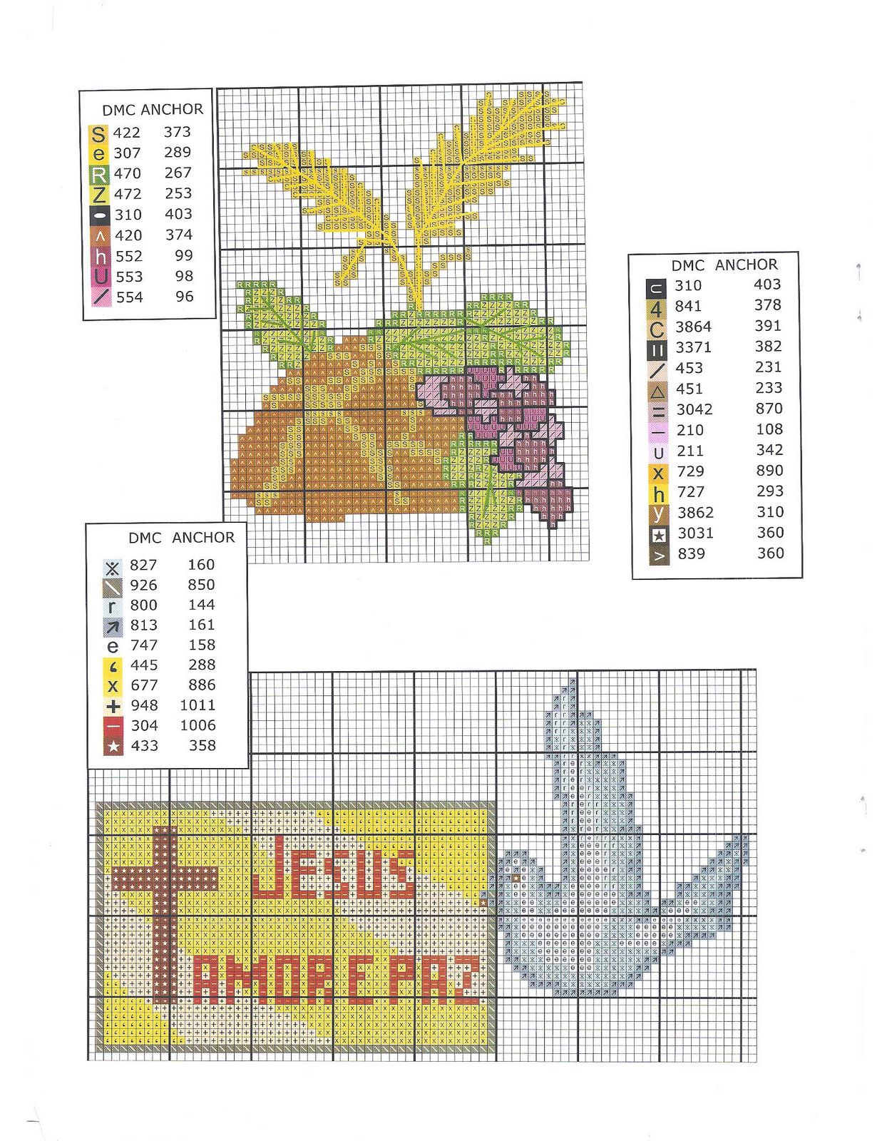 Schema punto croce Amore E Pace