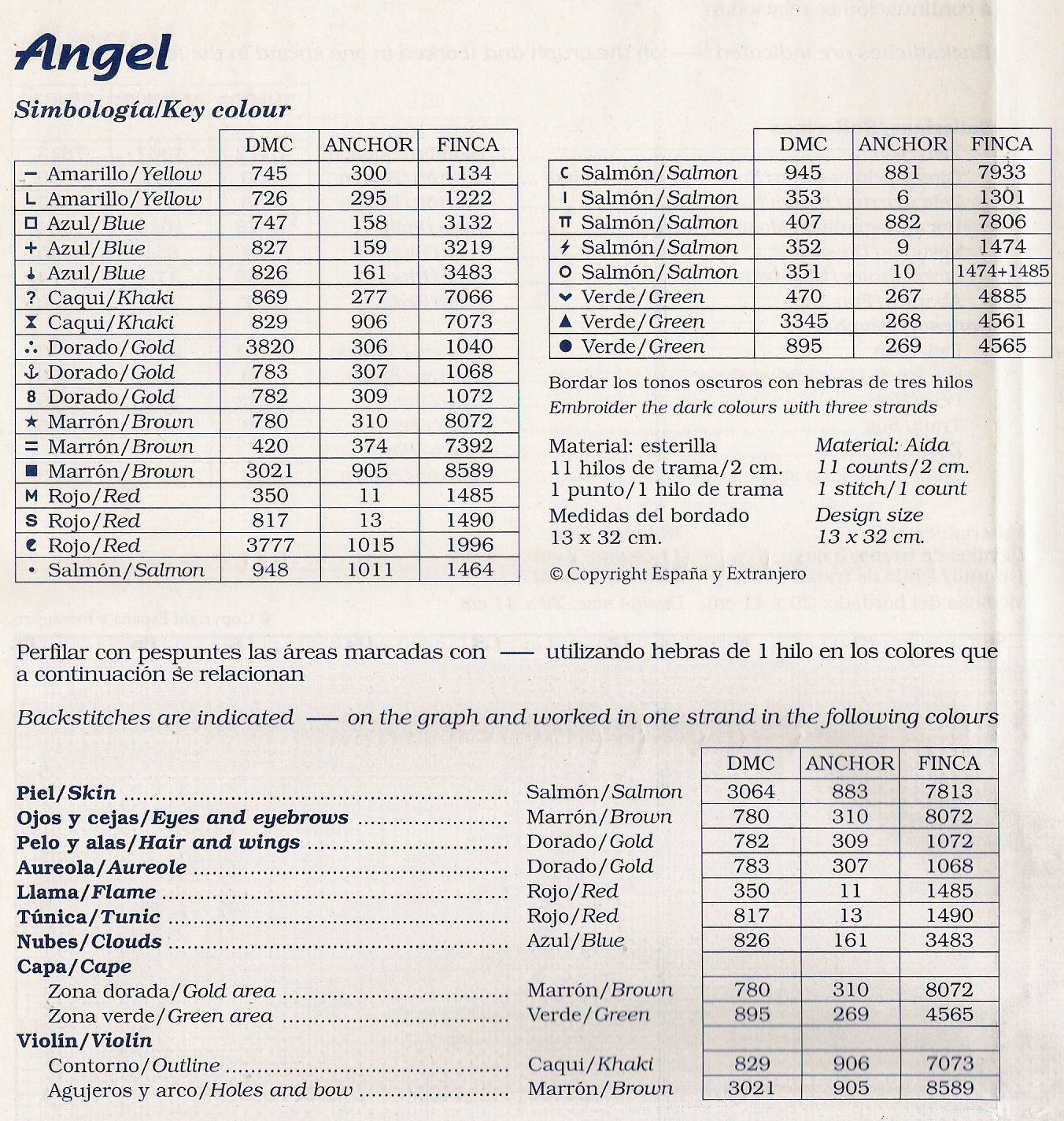 Schema punto croce Angel 04