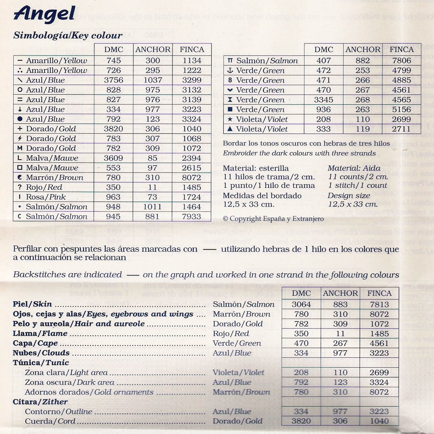 Schema punto croce Angel 08