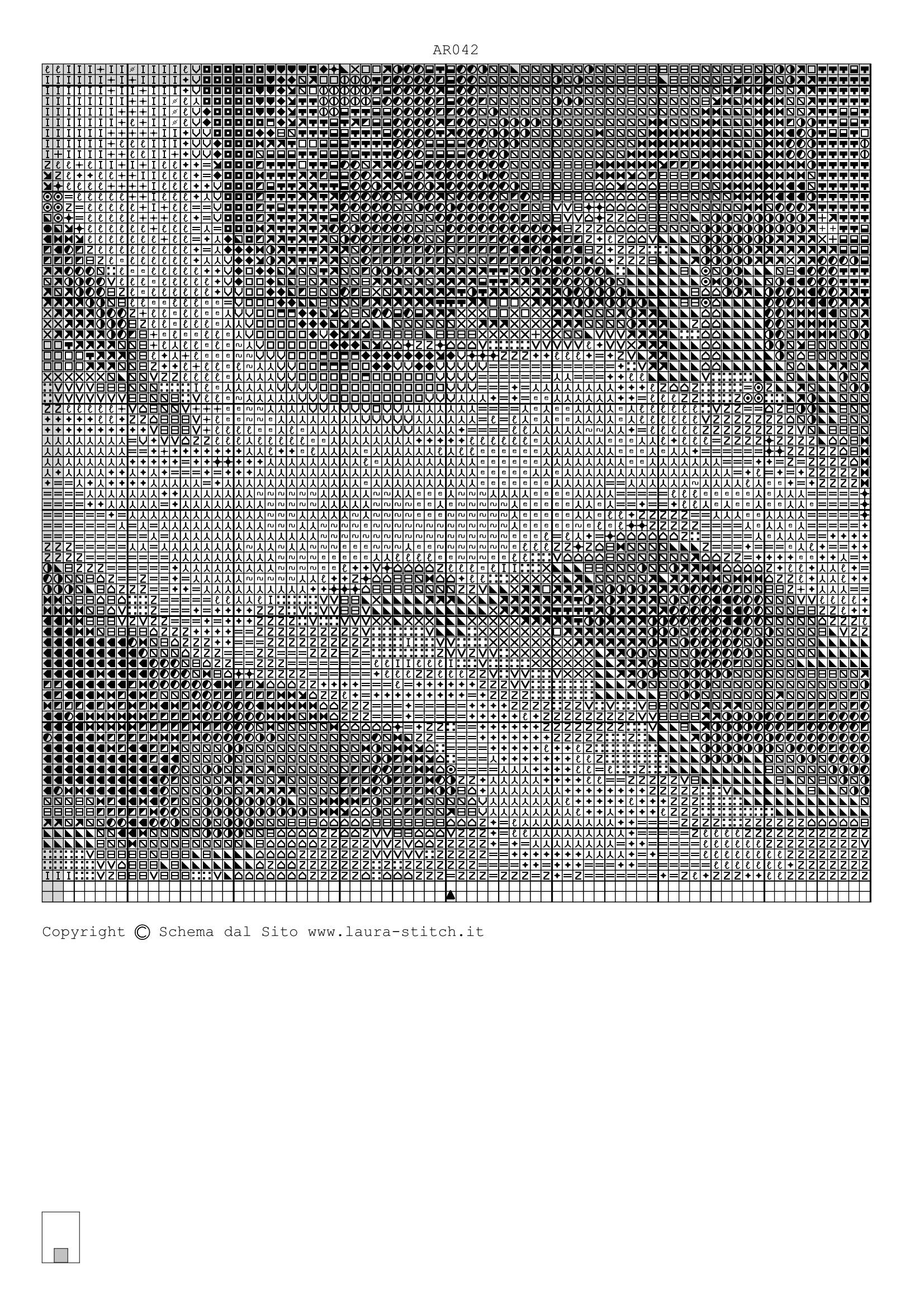 Schema punto croce Angelo Con Cerbattio 07