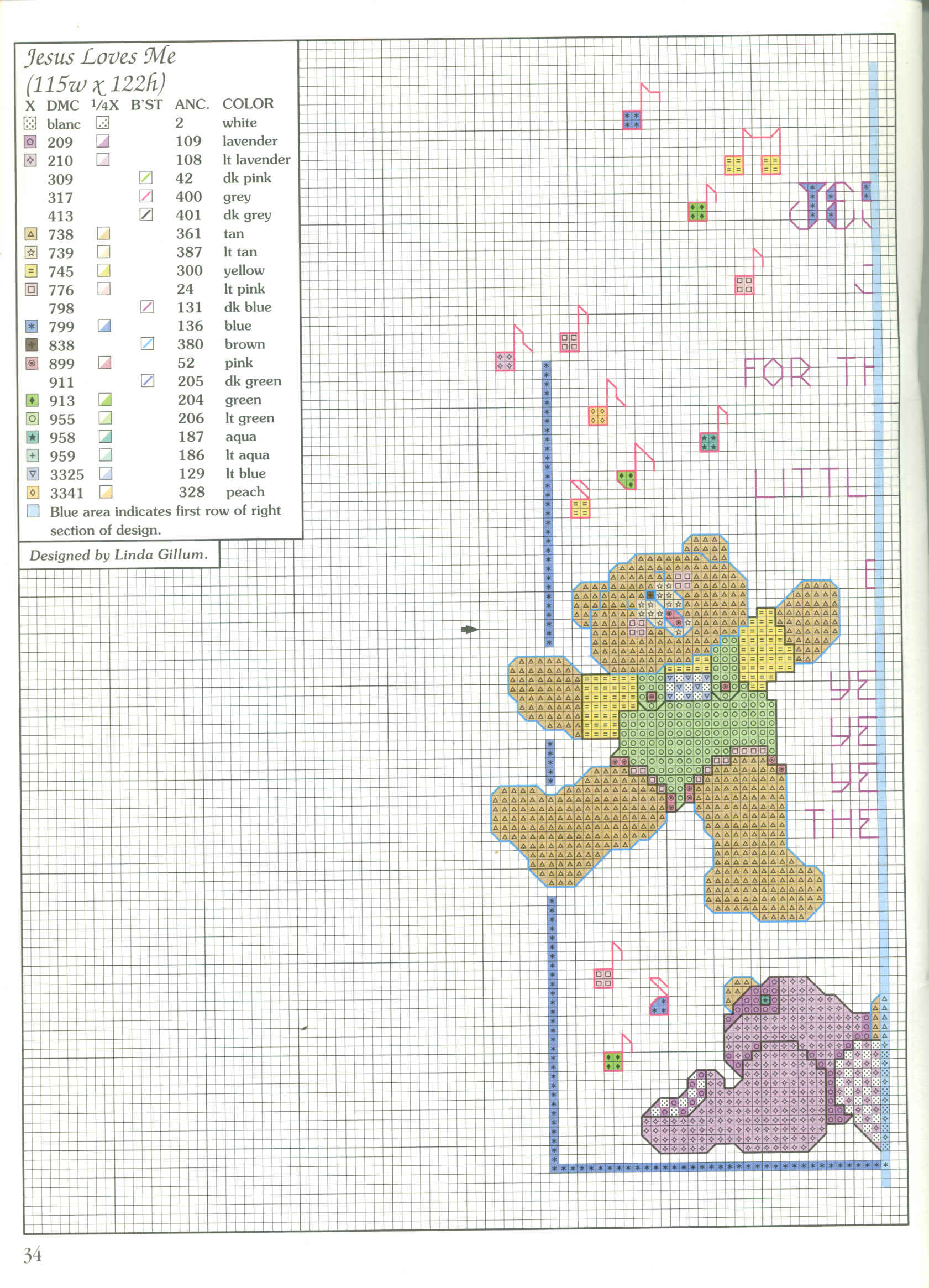 Schema punto croce Best Loved Hims 34