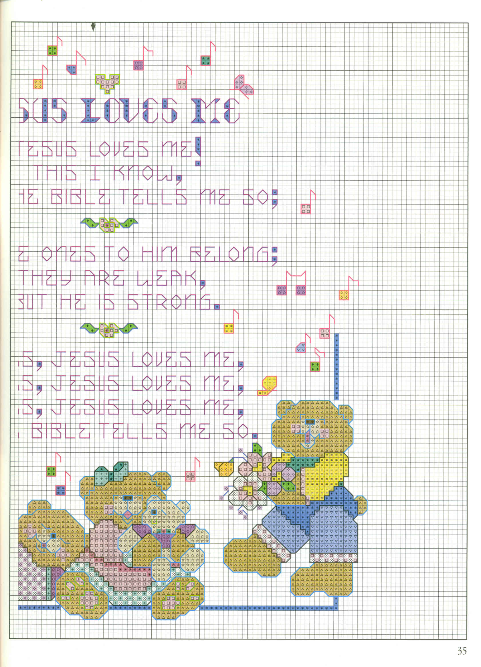 Schema punto croce Best Loved Hims 35