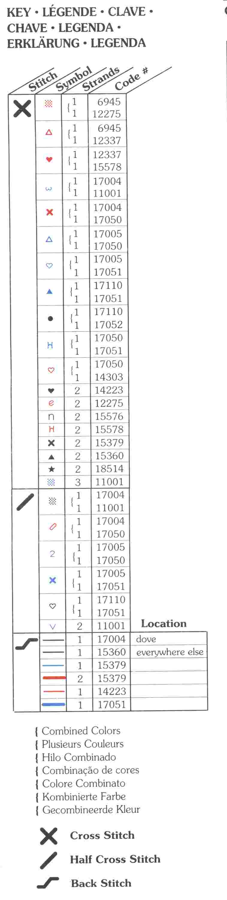 Schema punto croce Colomba Della Pace 11