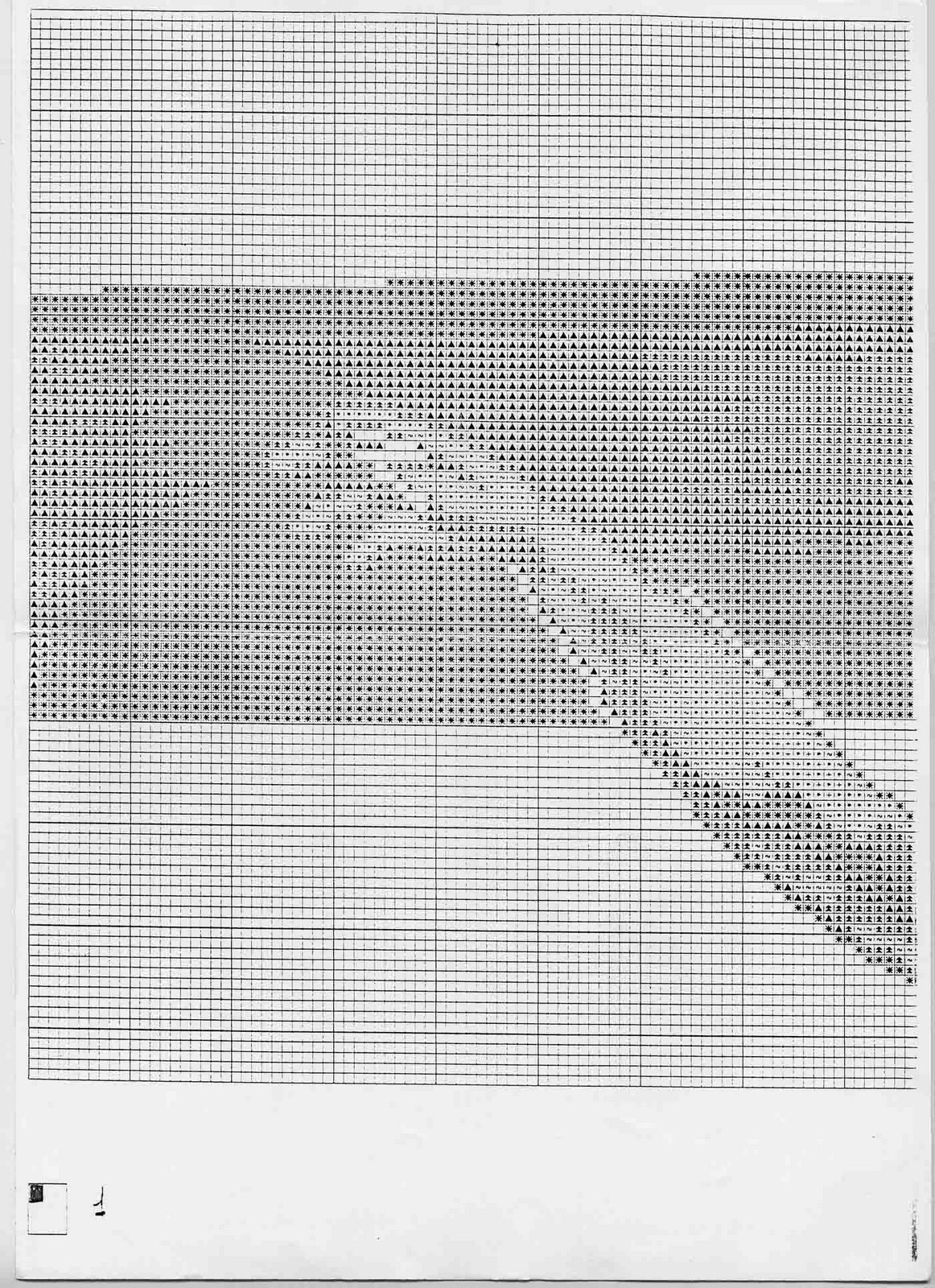 Schema punto croce Cristo De Dali 02