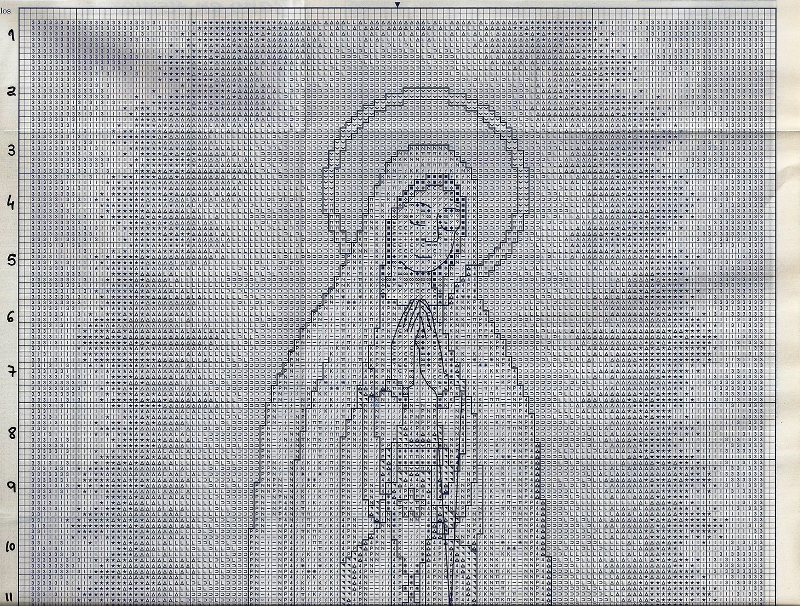 Schema punto croce Fatima 18