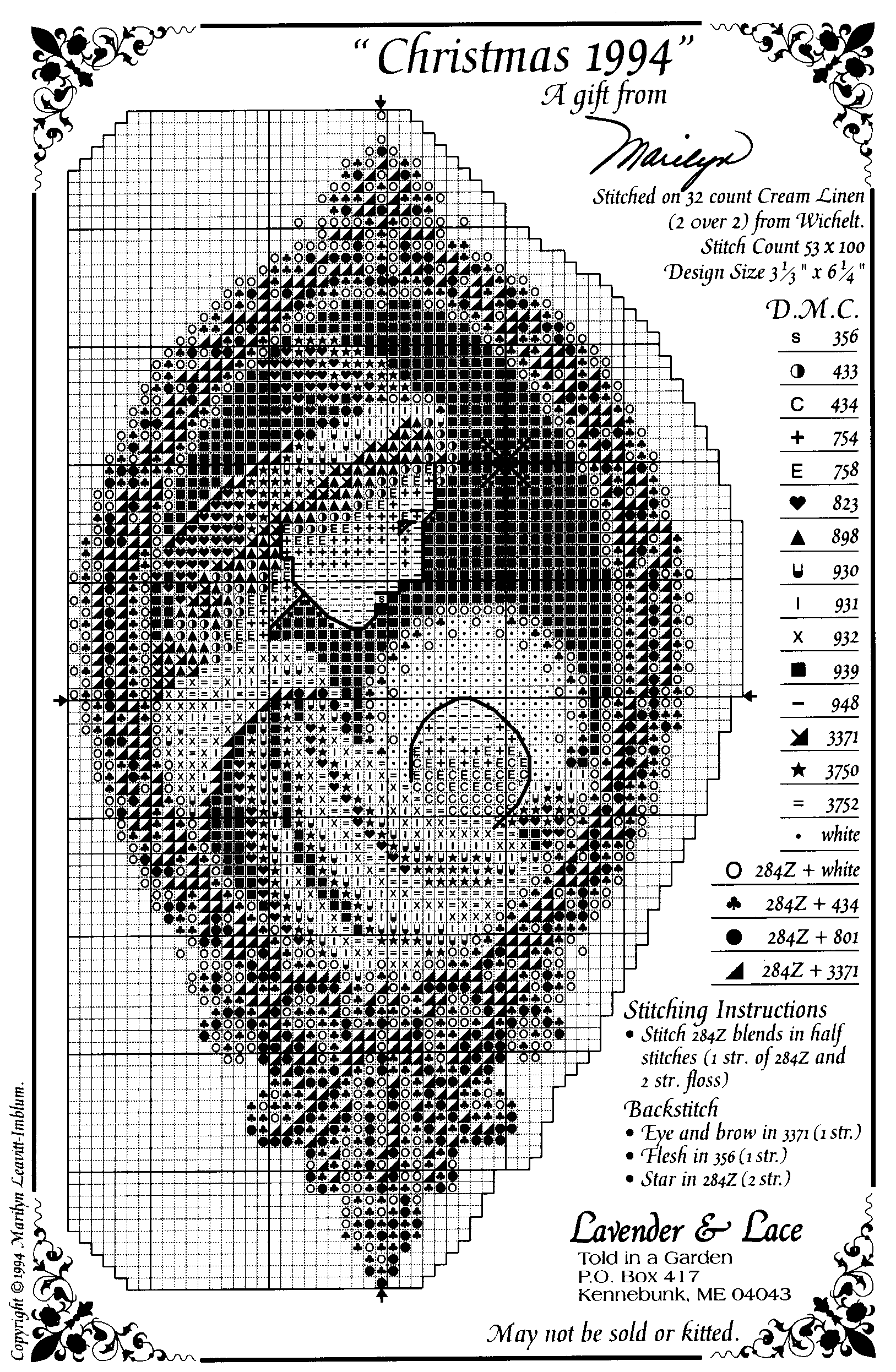 Schema punto croce Madonna