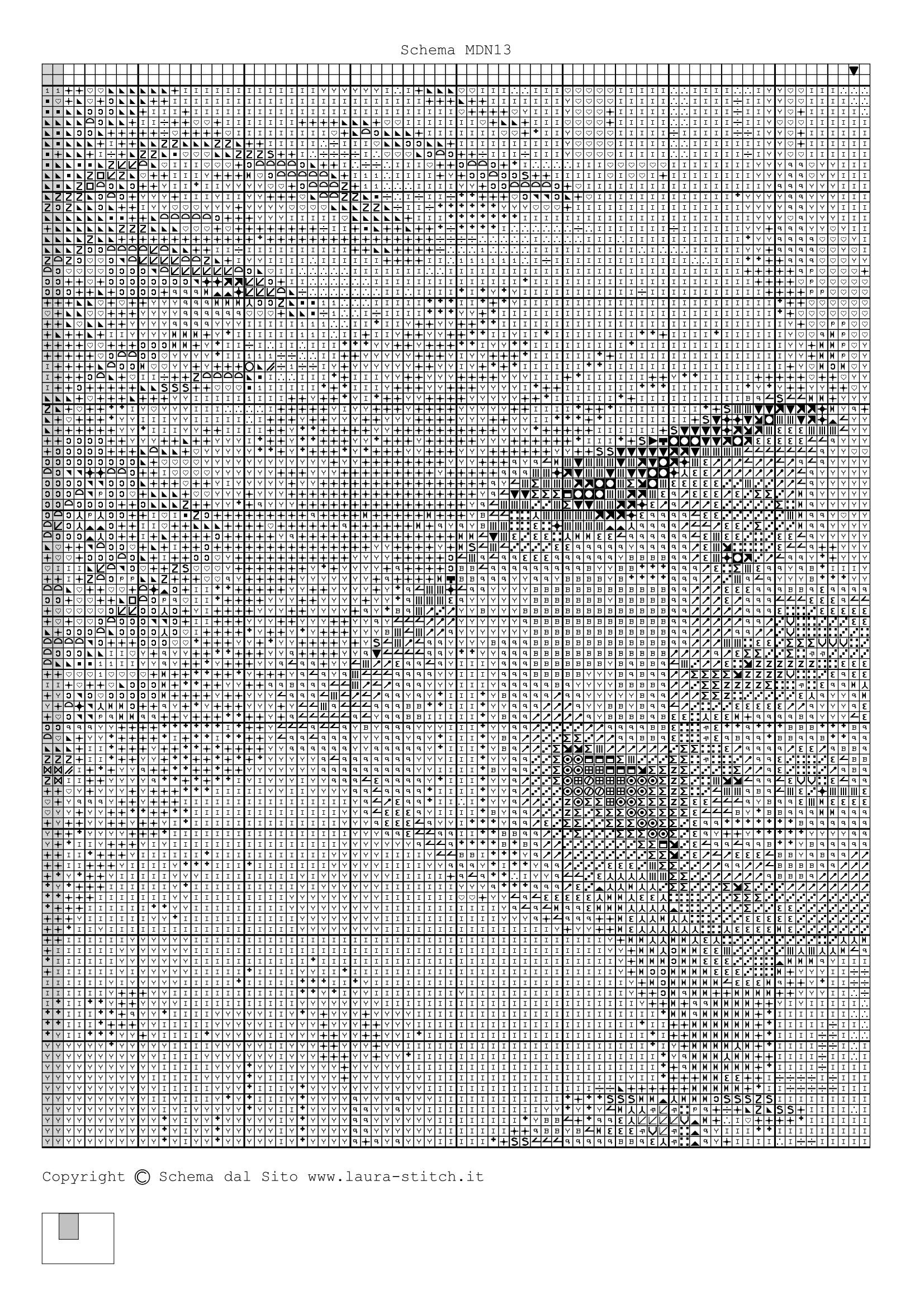 Schema punto croce Madonna 104