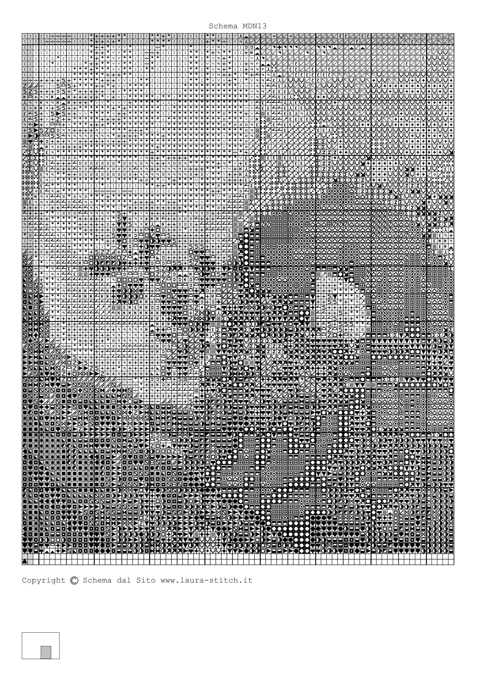 Schema punto croce Madonna 107