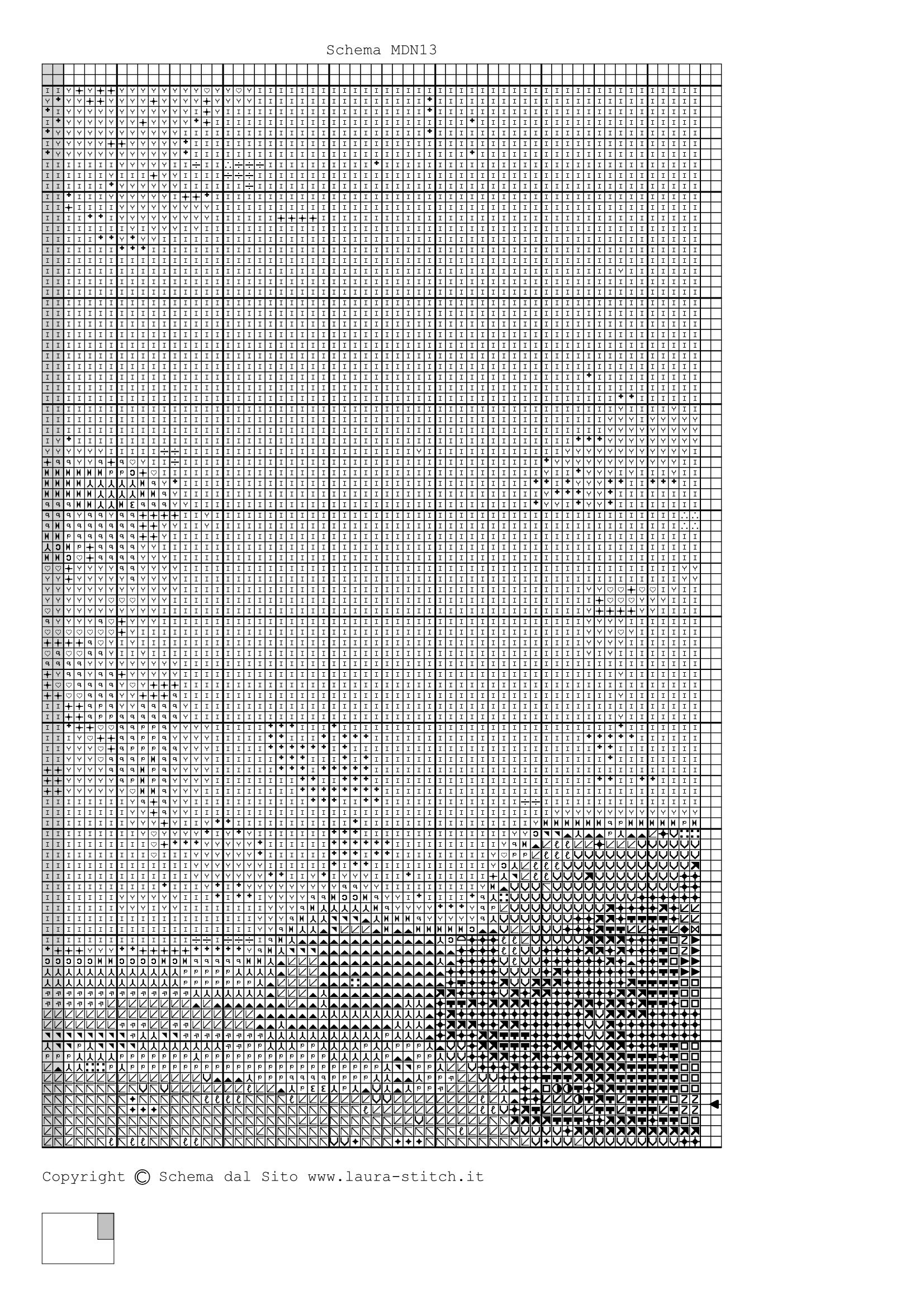 Schema punto croce Madonna 108