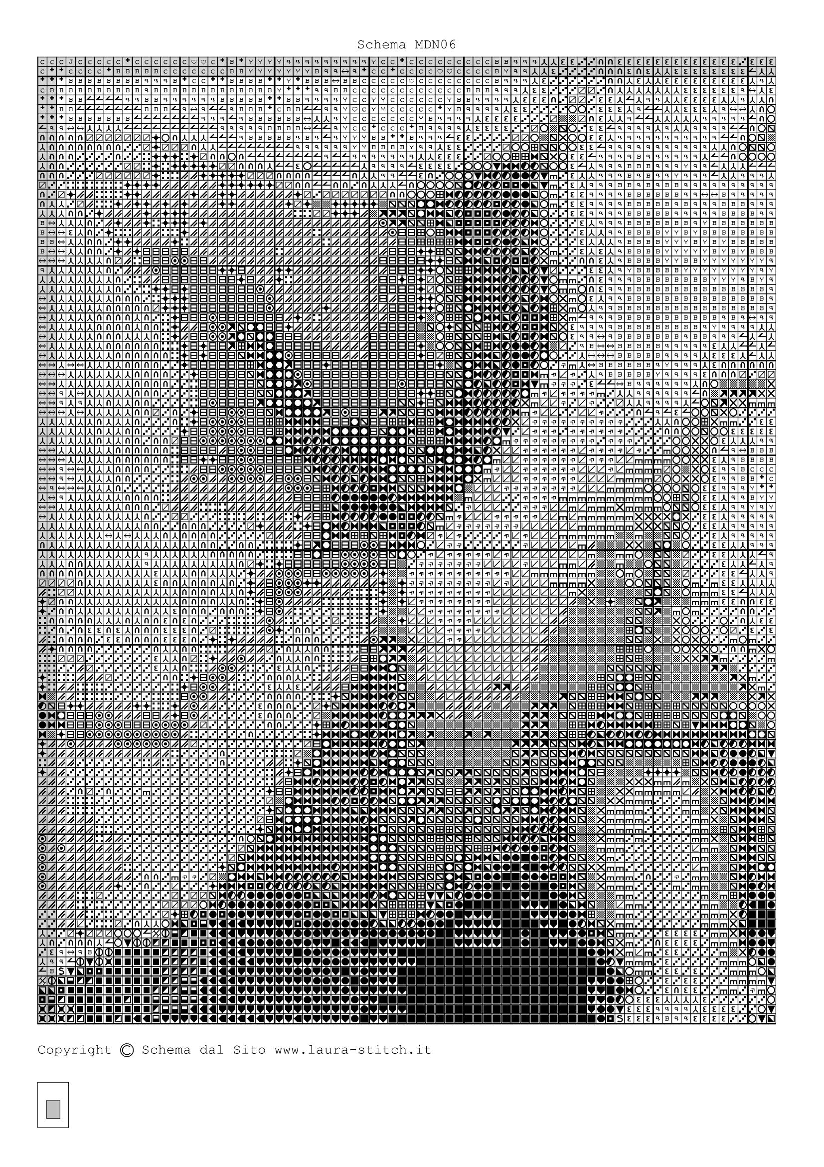 Schema punto croce Madonna 16