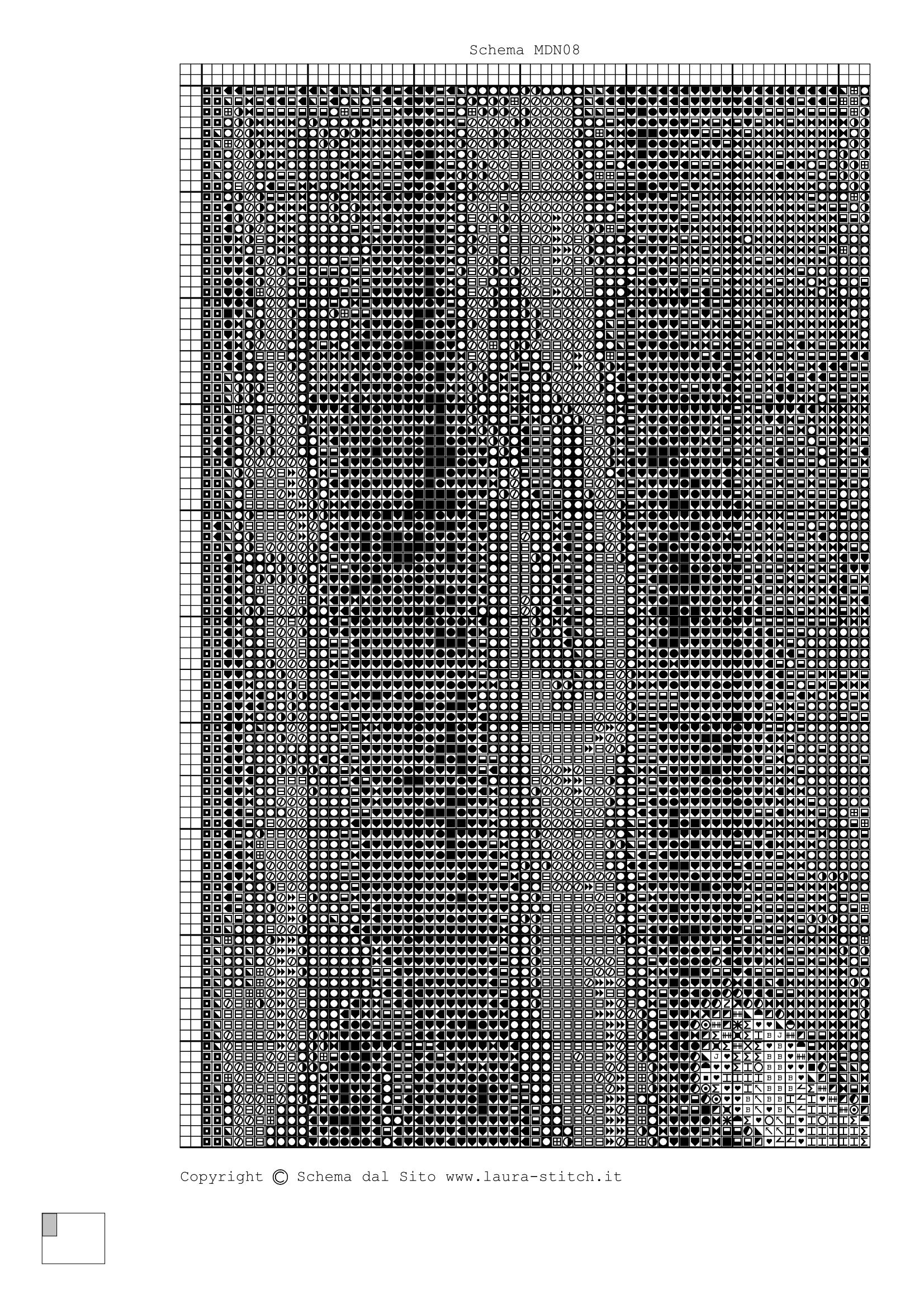 Schema punto croce Madonna 36