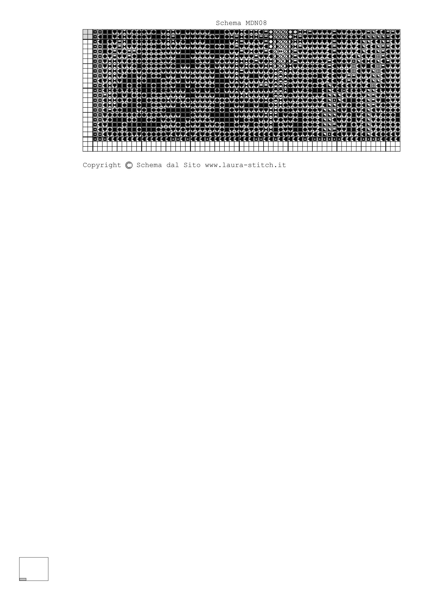 Schema punto croce Madonna 38