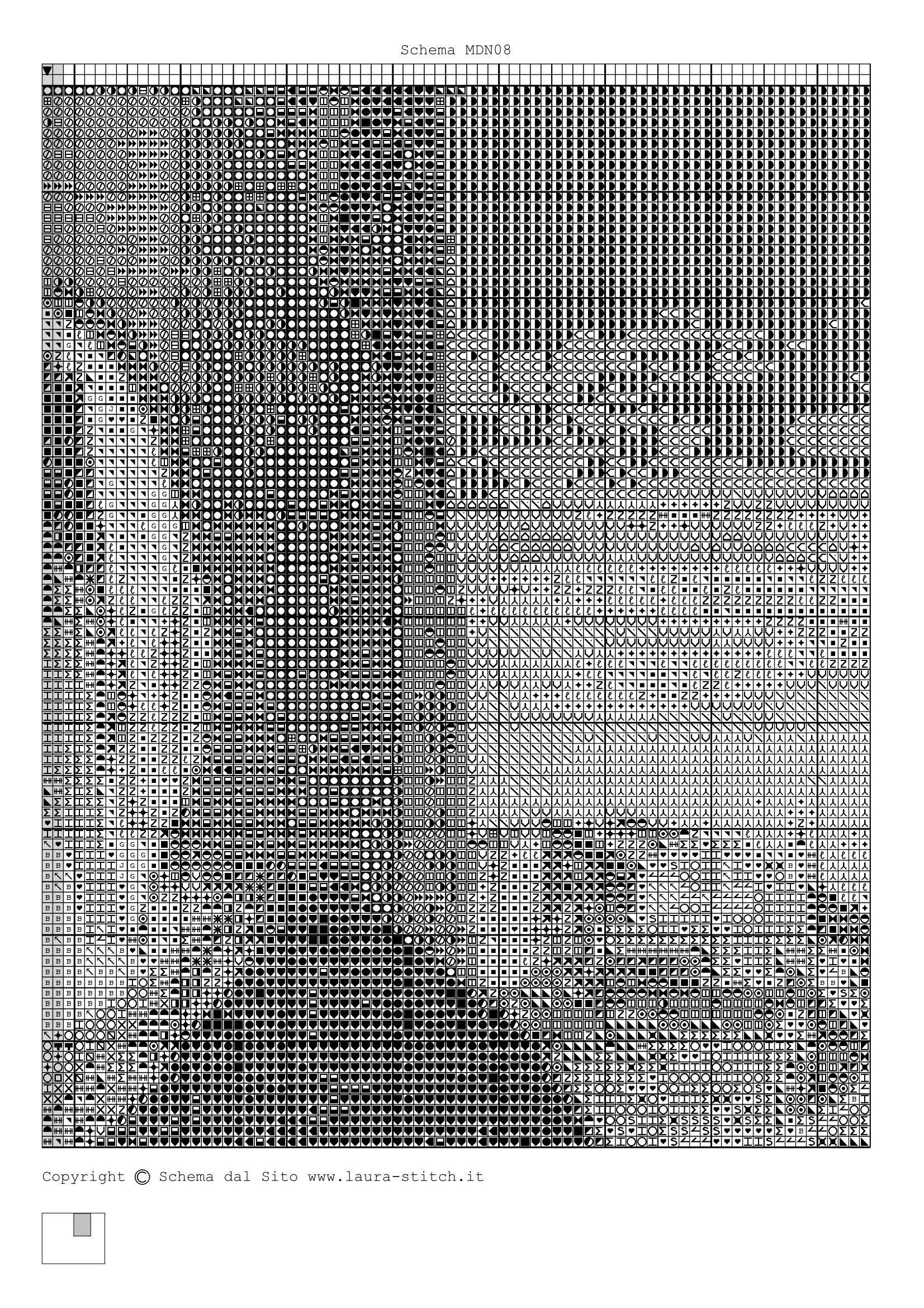 Schema punto croce Madonna 42