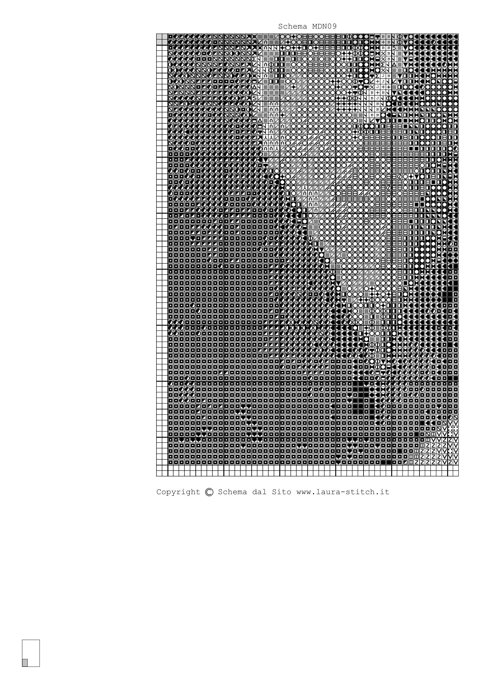 Schema punto croce Madonna 53