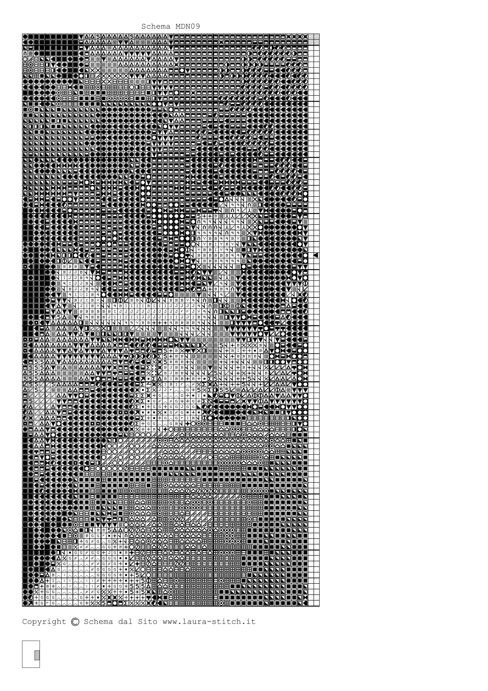 Schema punto croce Madonna 58