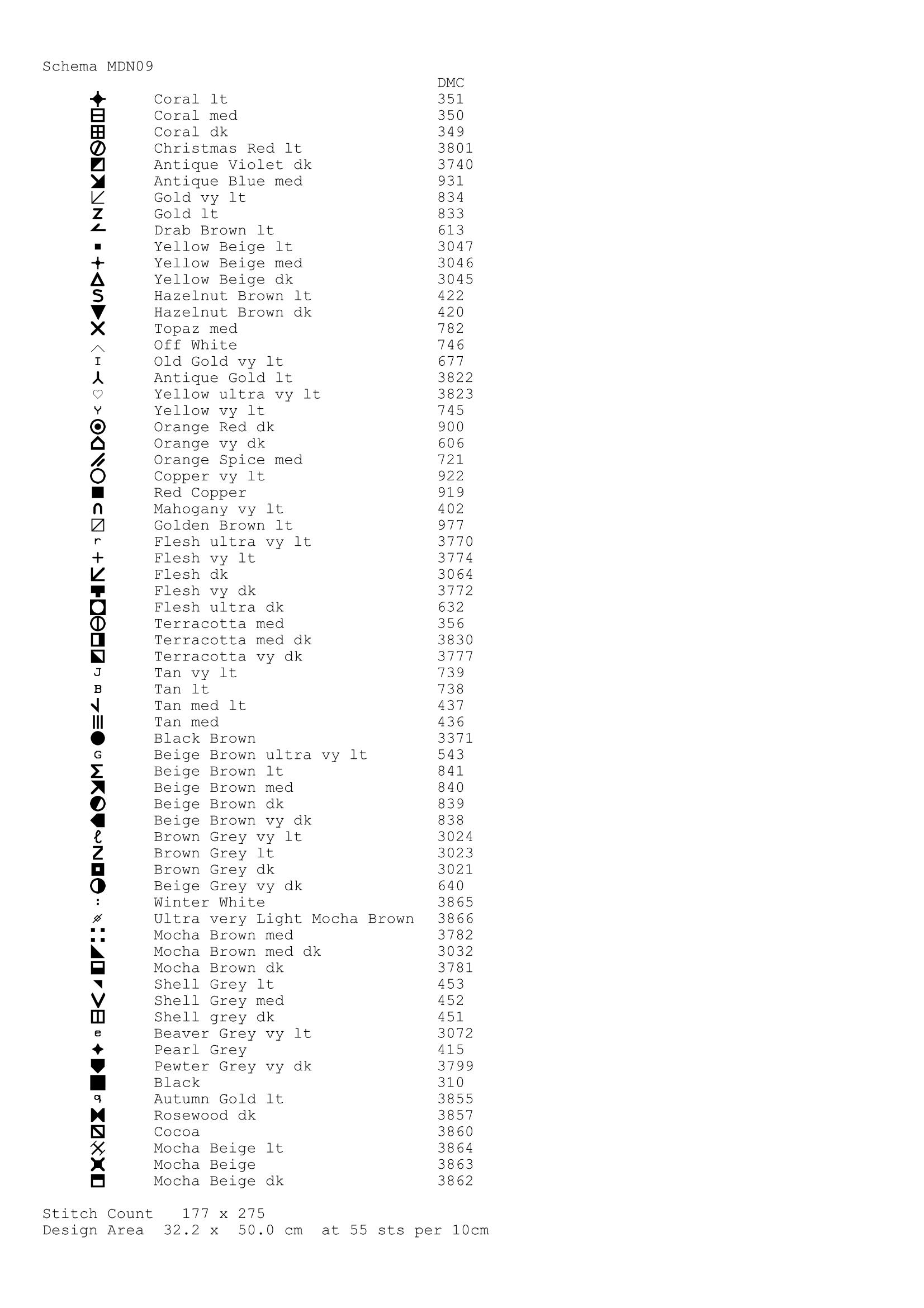 Schema punto croce Madonna 60