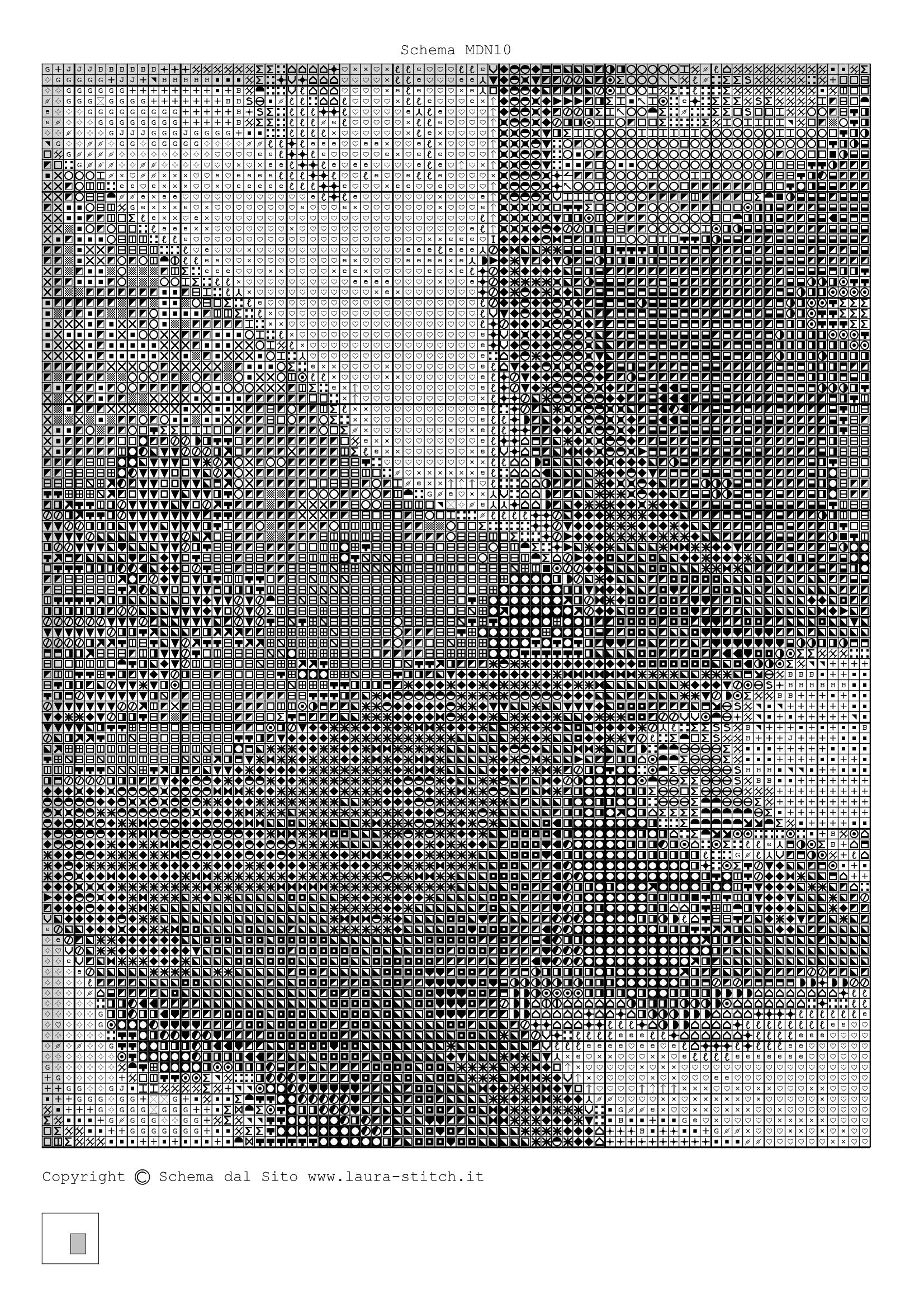 Schema punto croce Madonna 70