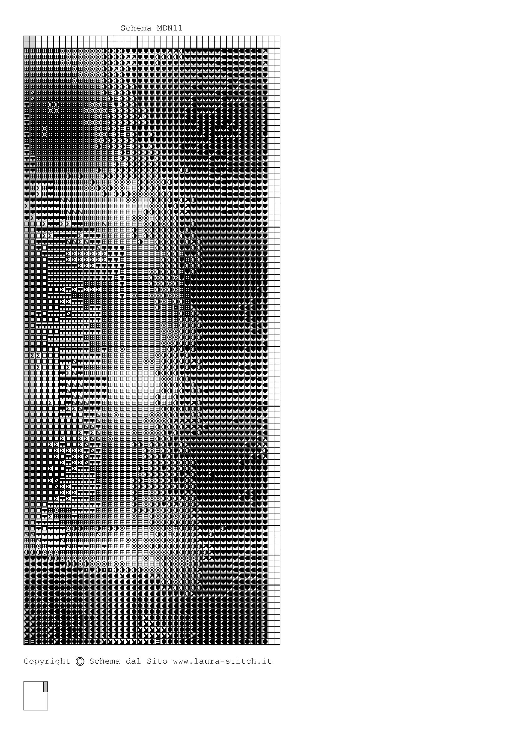 Schema punto croce Madonna 87