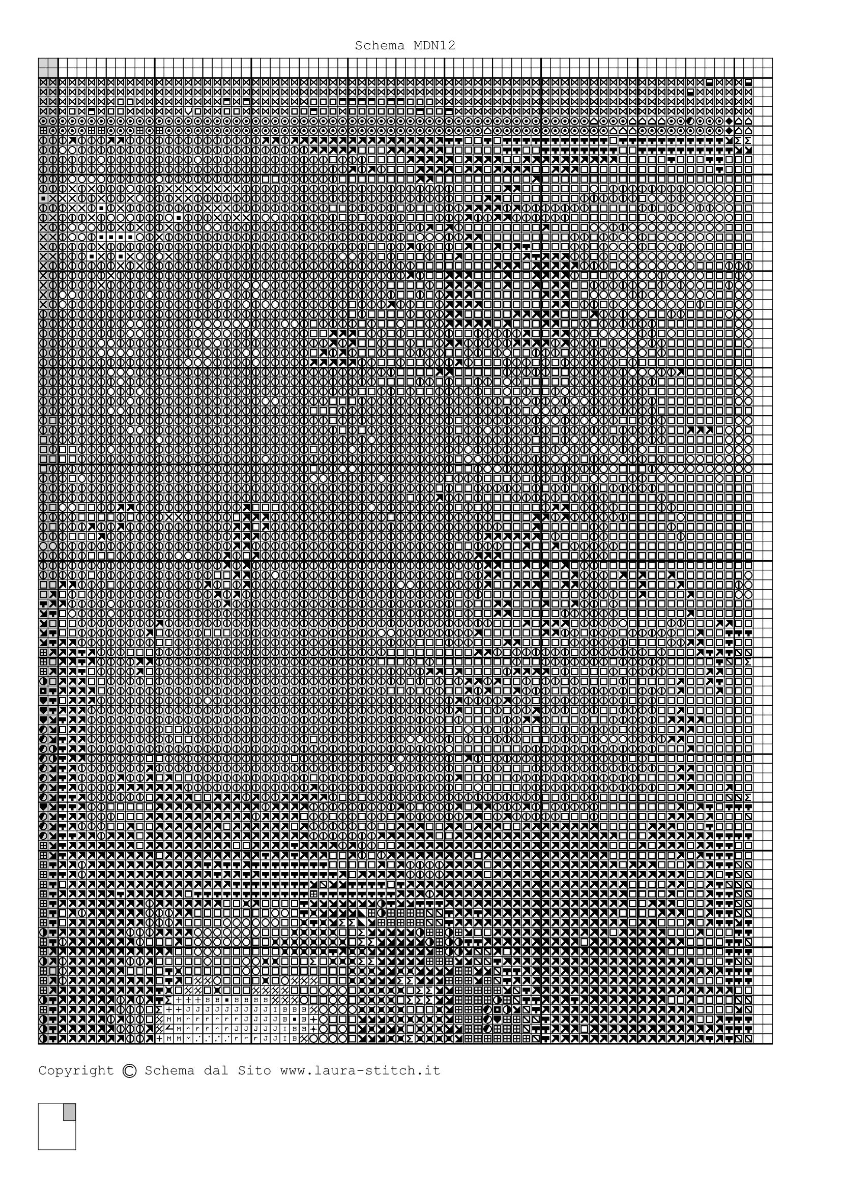 Schema punto croce Madonna 98