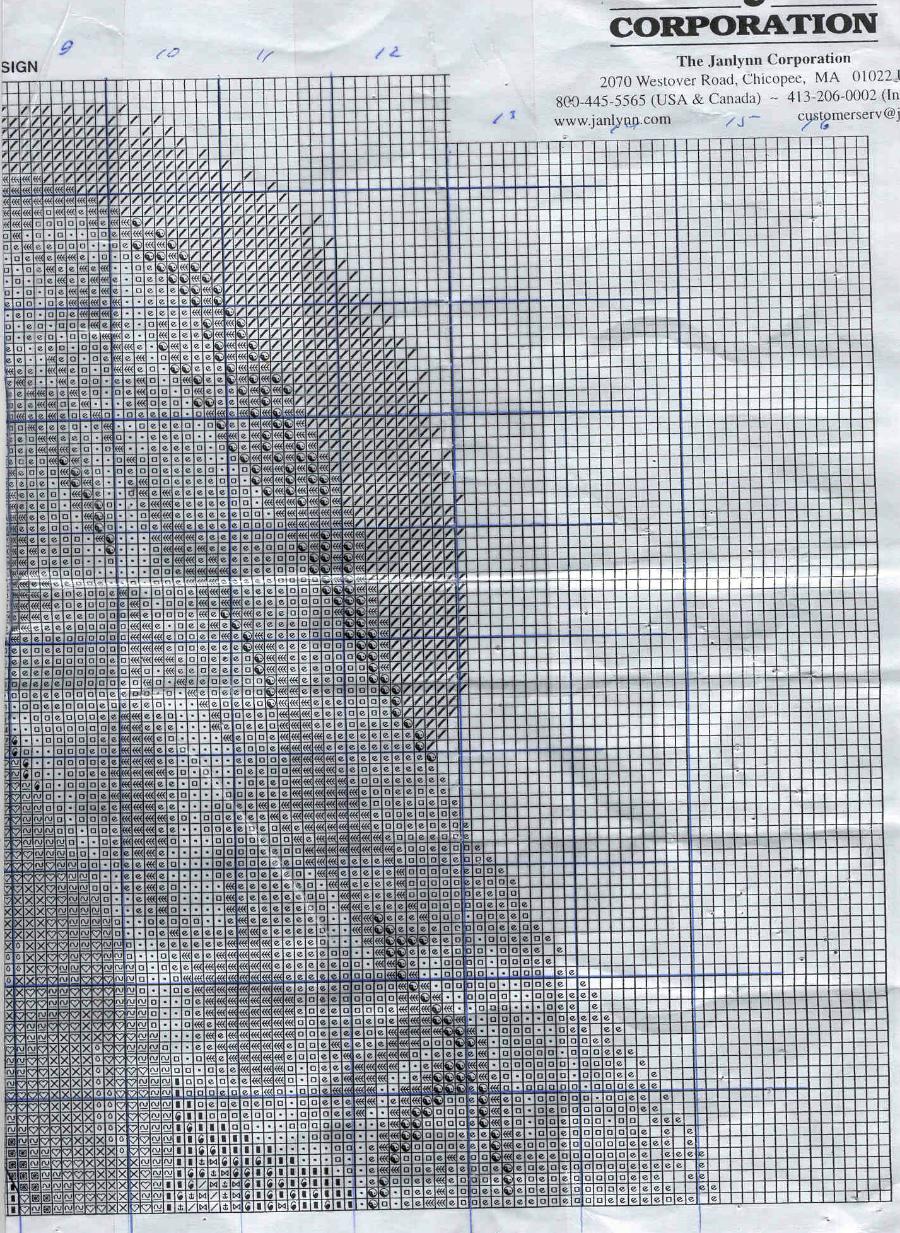 Schema punto croce Madonna Azzurra 03