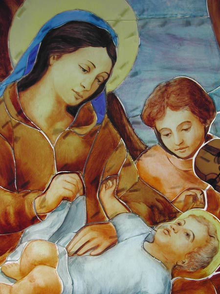 Schema punto croce Madonna Con Bambino 87