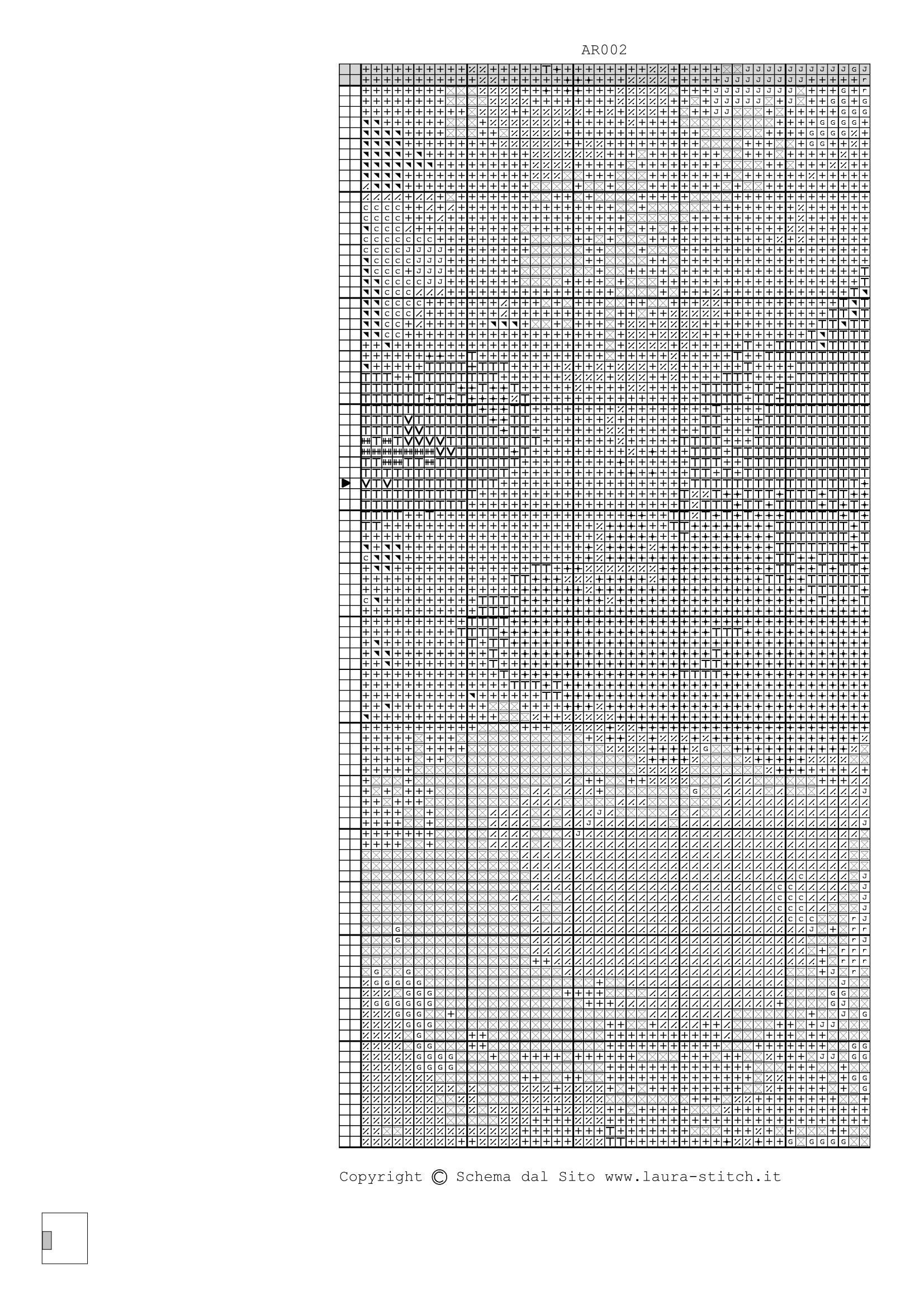 Schema punto croce Madonna Di Lourdes 03