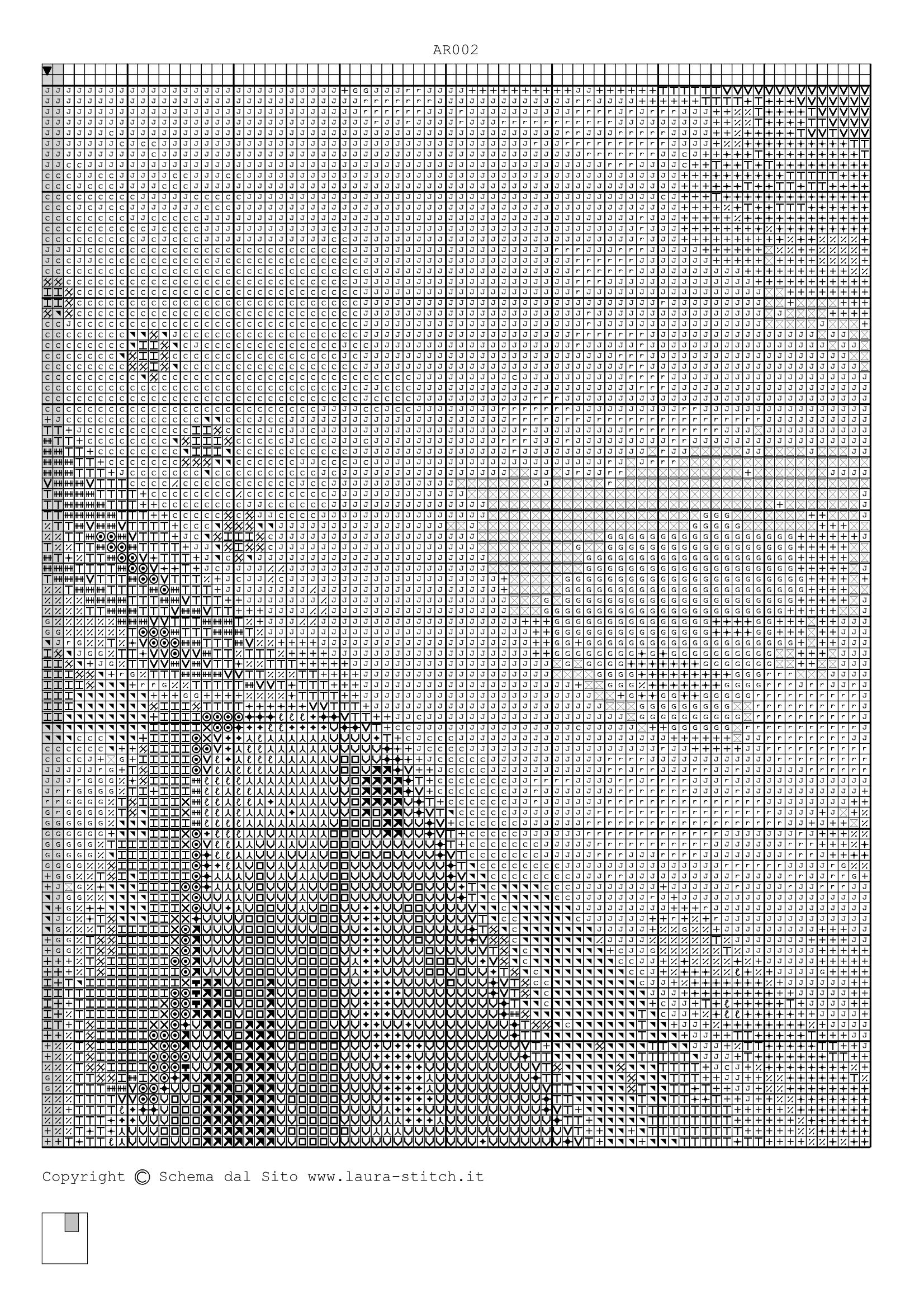 Schema punto croce Madonna Di Lourdes 08