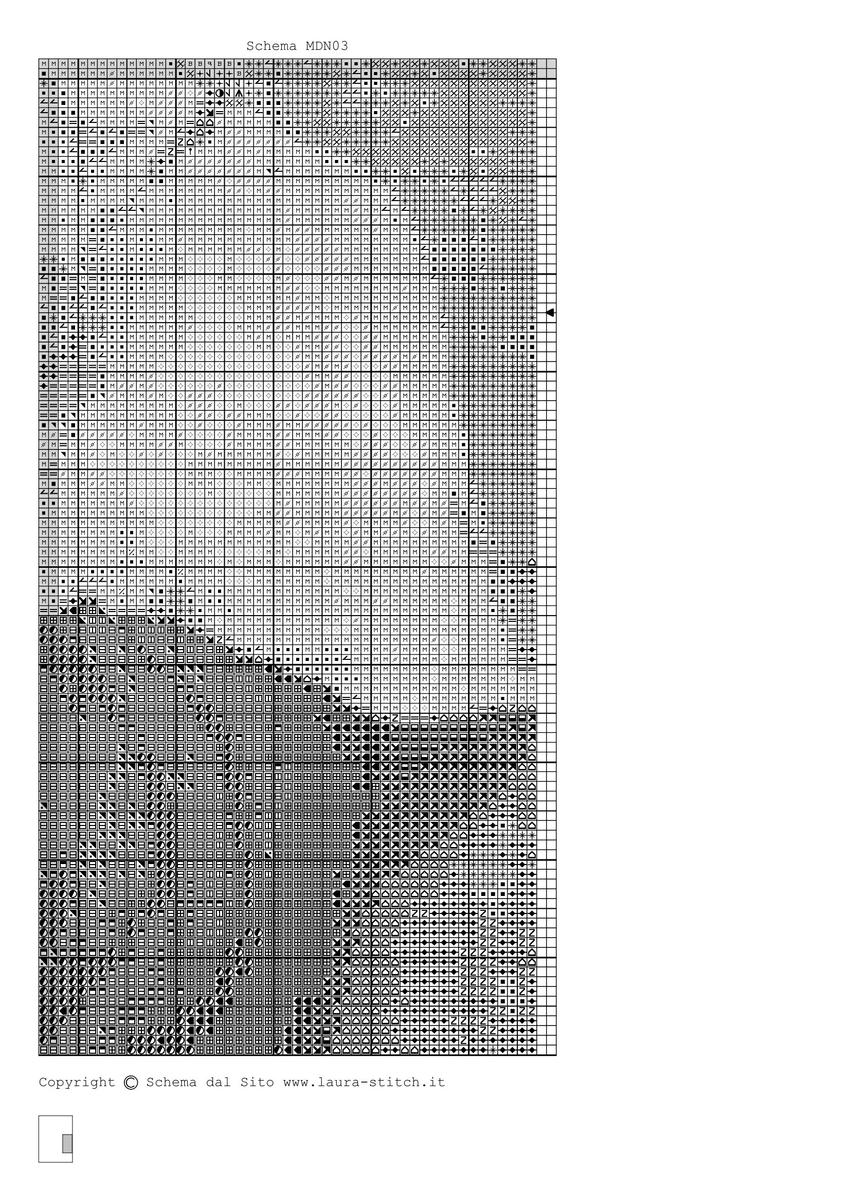 Schema punto croce Madonna In Azzurro 09