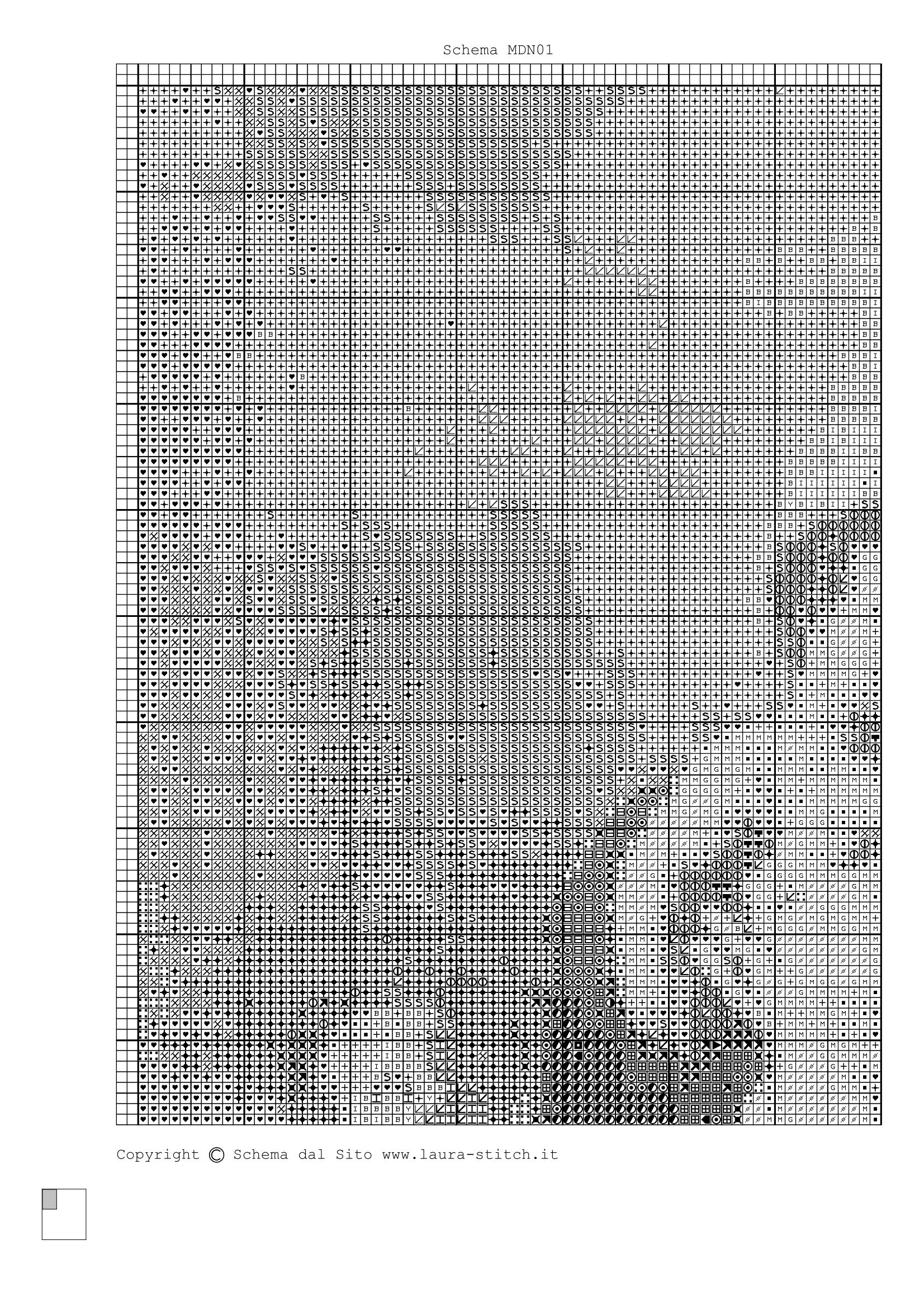 Schema punto croce Madonna In Scuro 02