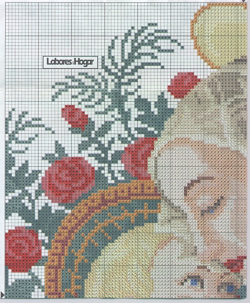 Schema punto croce Madonna Of Roses 02