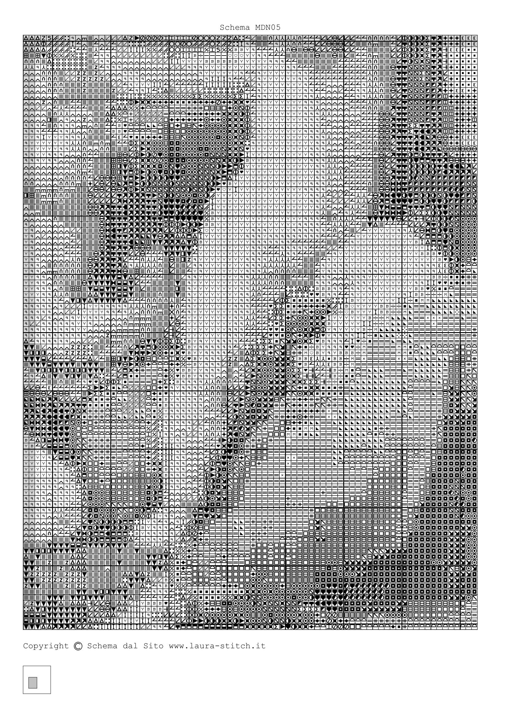 Schema punto croce Madonna Prato 06