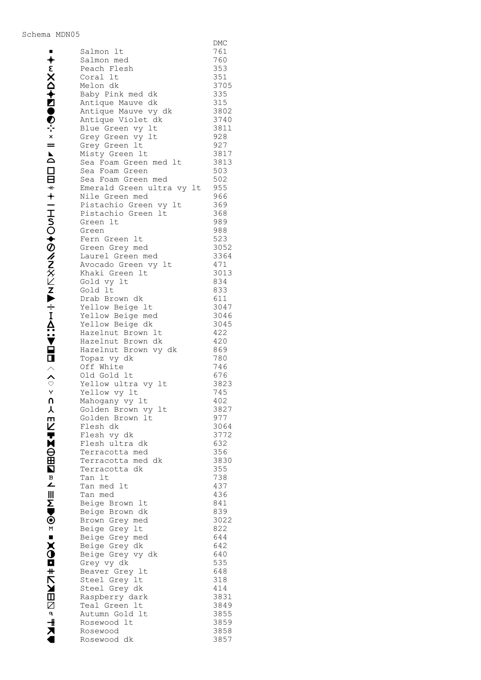 Schema punto croce Madonna Prato 14