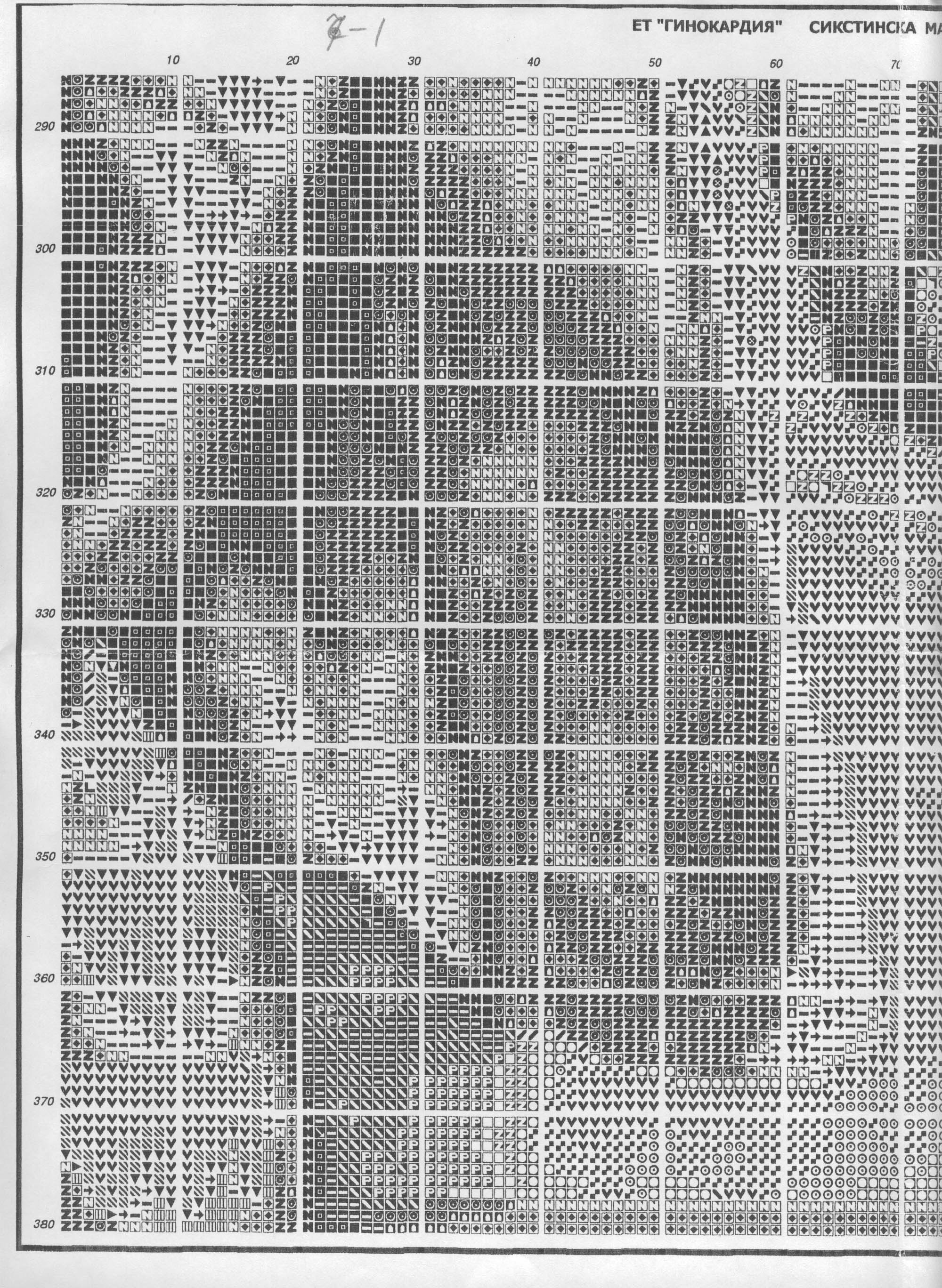 Schema punto croce Madonna Sistina 14