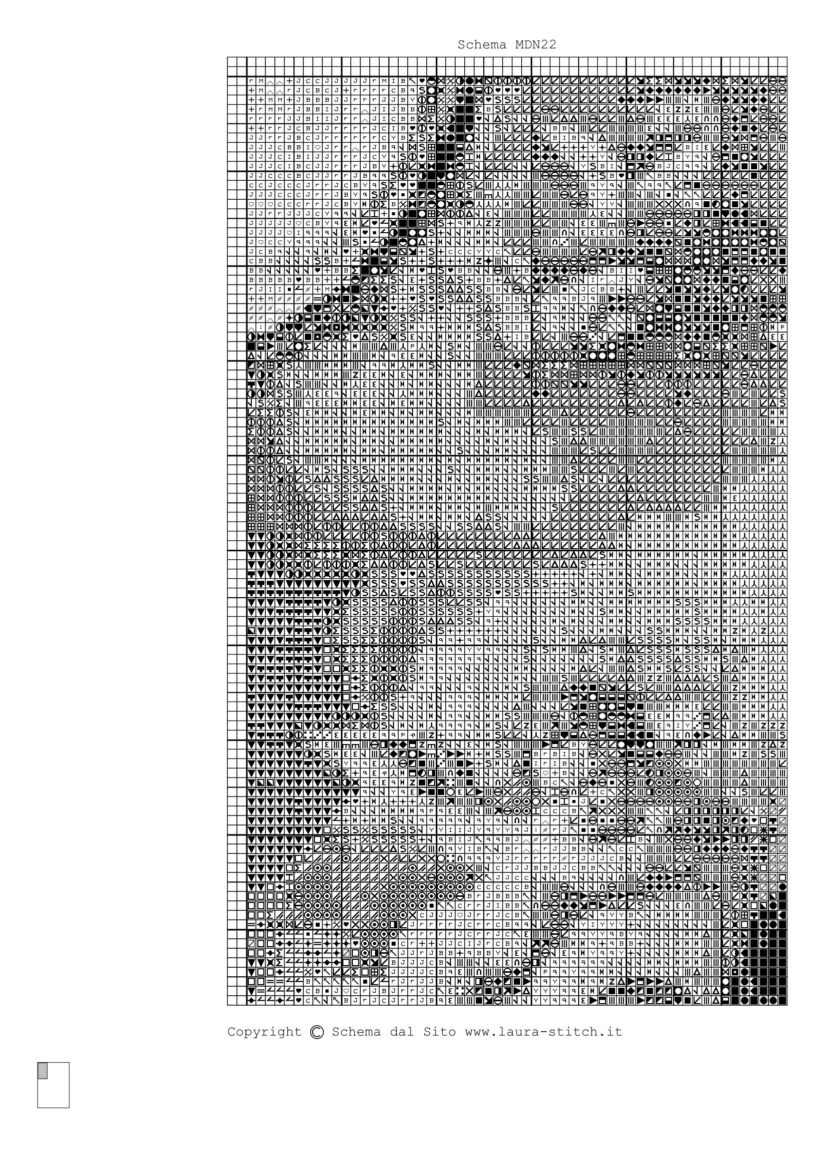 Schema punto croce Madonna Tra Nuvole 02