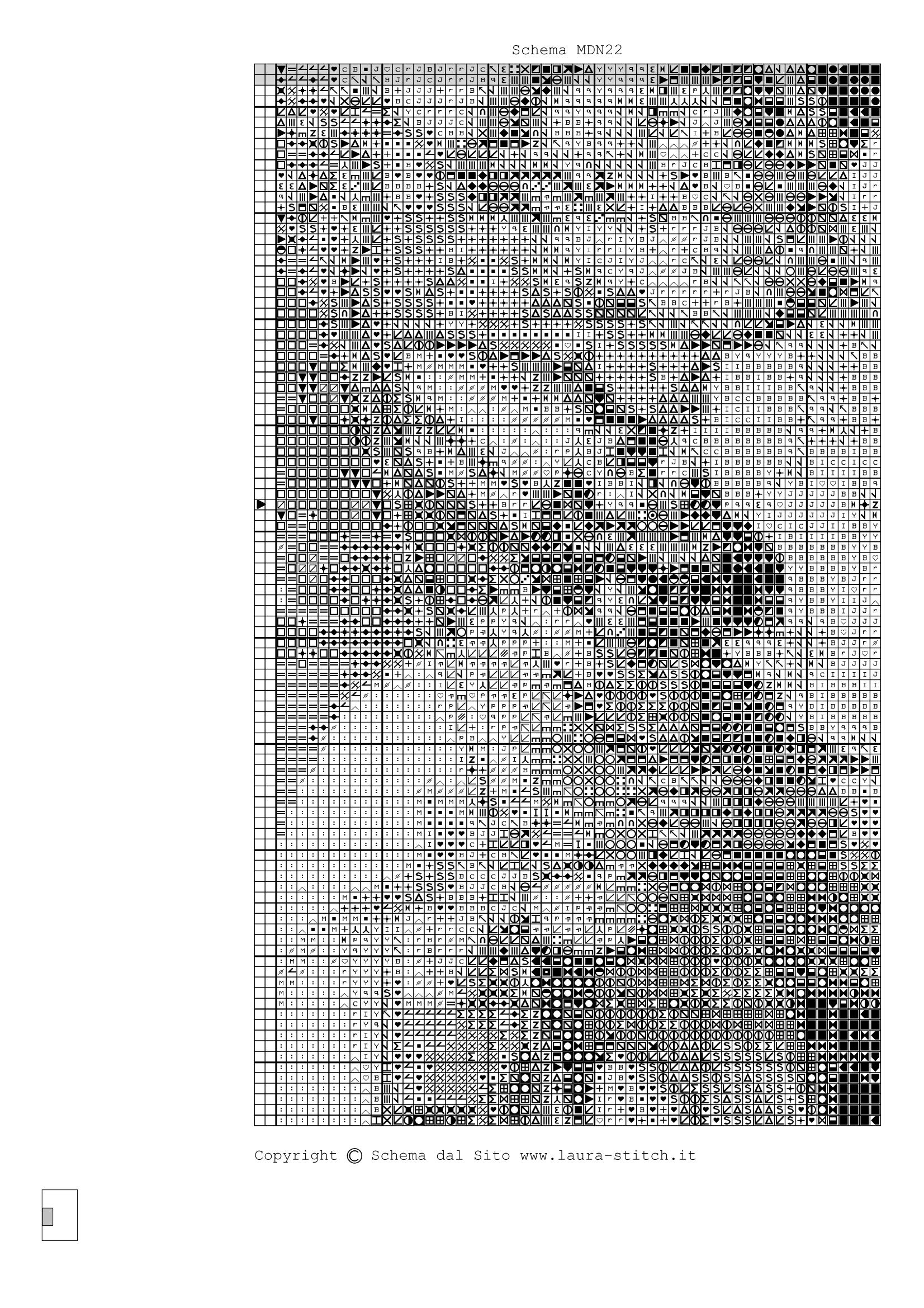 Schema punto croce Madonna Tra Nuvole 03