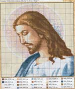 Schema punto croce Jesus 01