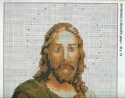 Schema punto croce Jesus 03