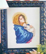 Schema punto croce Maria In Azzurro 1