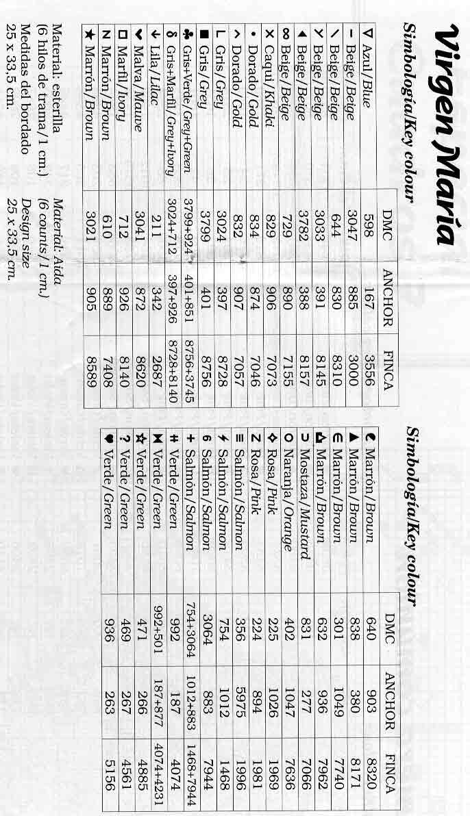 Schema punto croce Vergine Maria 06