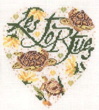 Schema punto croce Cuore Tartarughe 1