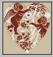 Schema punto croce Cuore Ti Amo 1