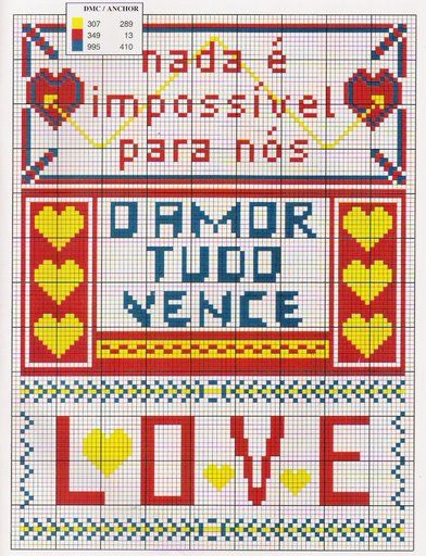 Schema punto croce Frasi Amore 13