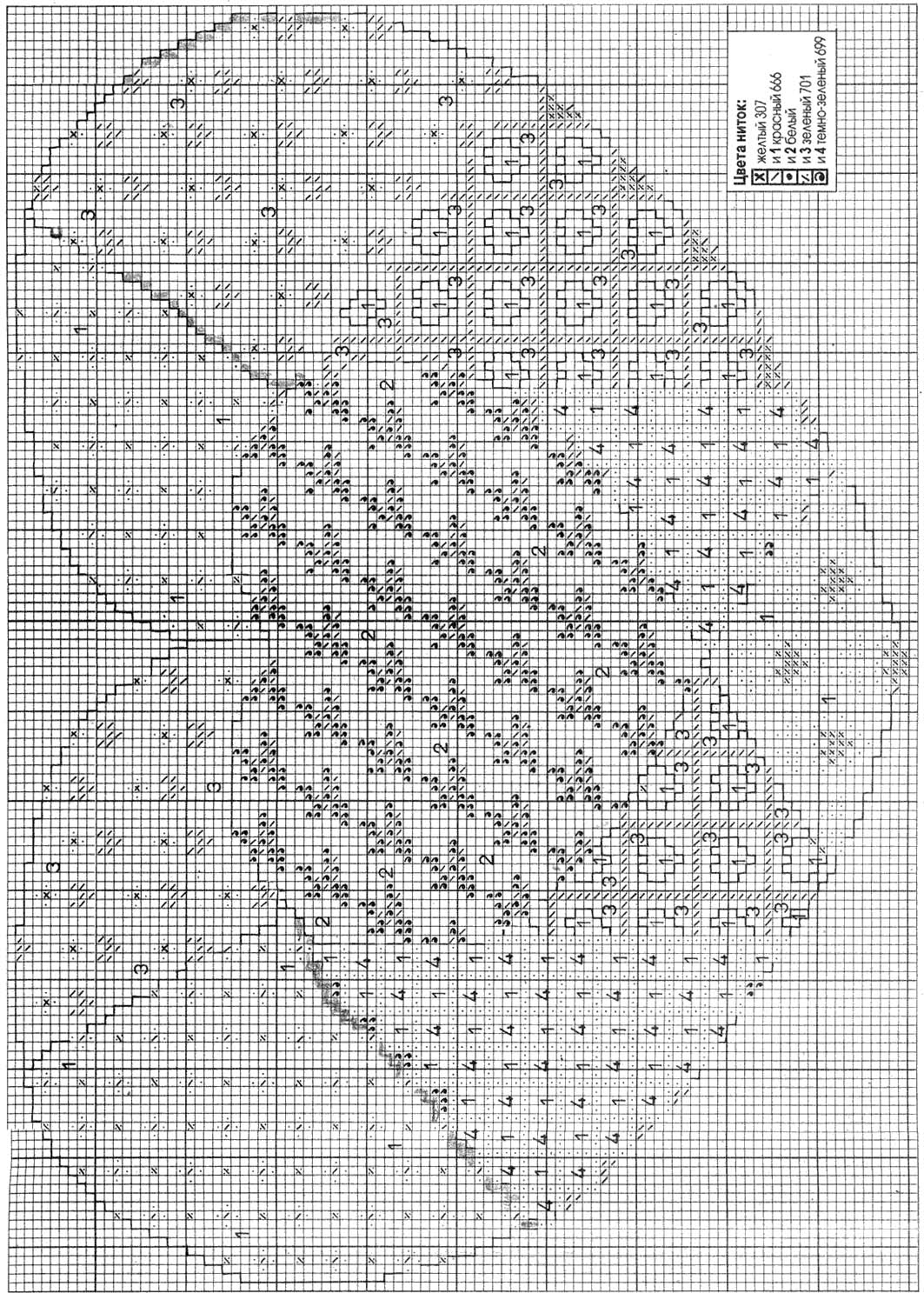 Schema punto croce Heart1 4