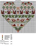 Schema punto croce Cuore Bosco