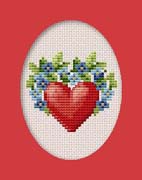 Schema punto croce Cuore Rosso 1